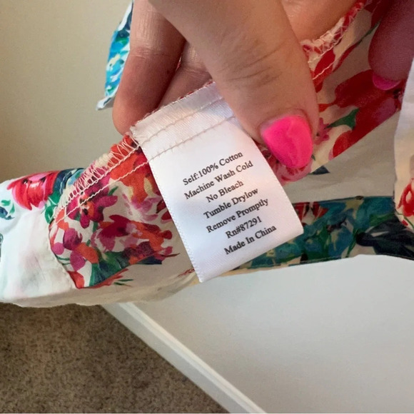 Johnny Was Floral V Neck Tunic Blouse - Picture 3 of 4